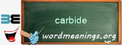 WordMeaning blackboard for carbide